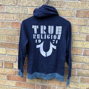 True Religion BIG LOGO Hoodie Sweater Medium